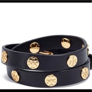 Tory Burch Leather Logo Bracelet